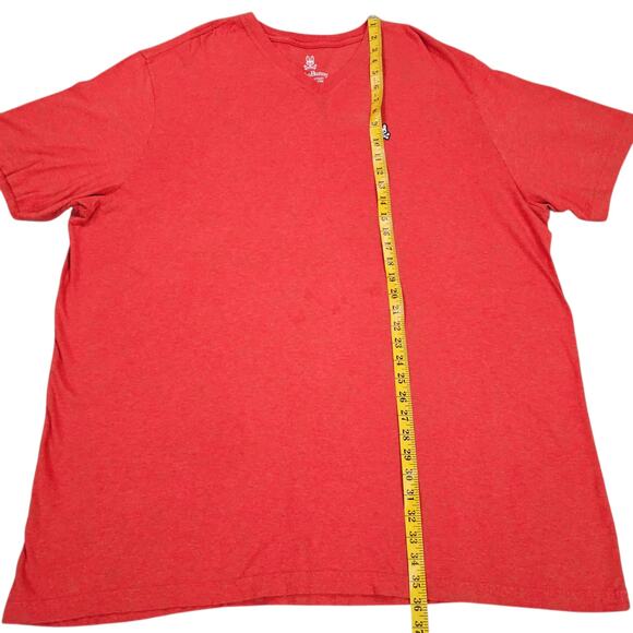 Psycho Bunny Shirt Mens 3XL Red V Neck Short Sleeve T Shirt Casual PIma Cotton - Picture 7 of 9